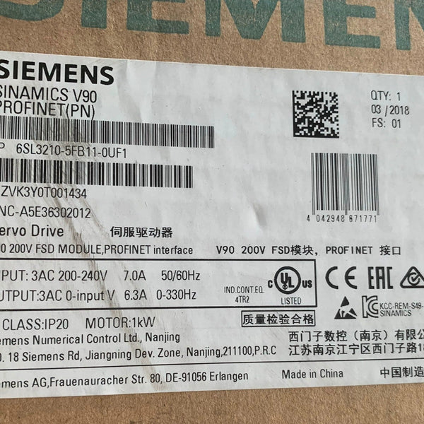 SIEMENS 6SL3210-5FB11-0UF1