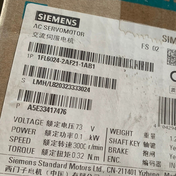 SIEMENS 1FL6024-2AF21-1AB1